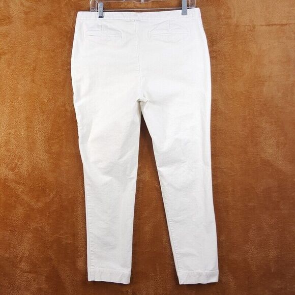 ATM Womens Pants Size 12 Ivory Slim Ankle Corduroy ANTHONY THOMAS MELILLO - Picture 6 of 12